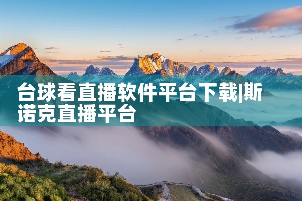 台球看直播软件平台下载