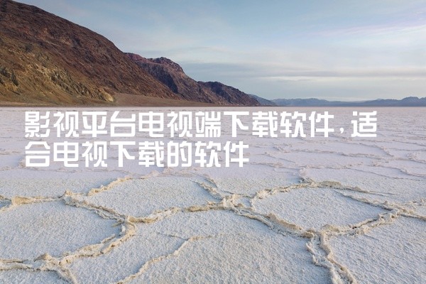 影视平台电视端下载软件