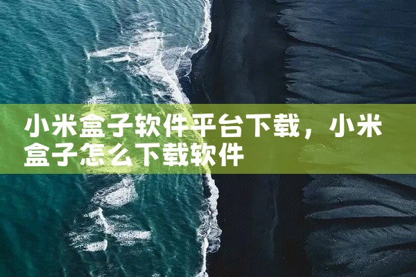 小米盒子软件平台下载